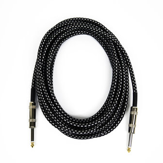 Black Tweed Gitaarkabel / Instrument kabel 6 m